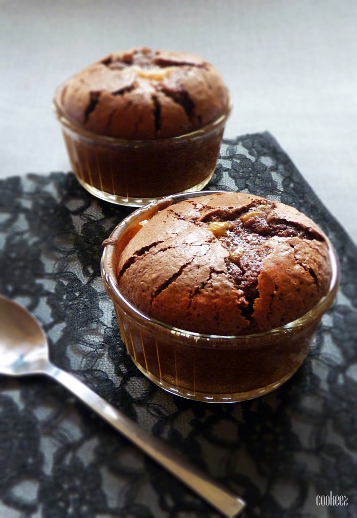 Cookeez Fondant au chocolat coeur coulant caramel beurre
